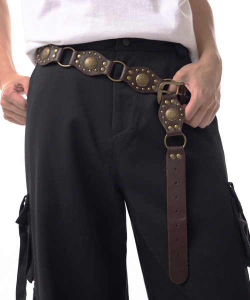 Theater code ベルト western rivet leather concho belt