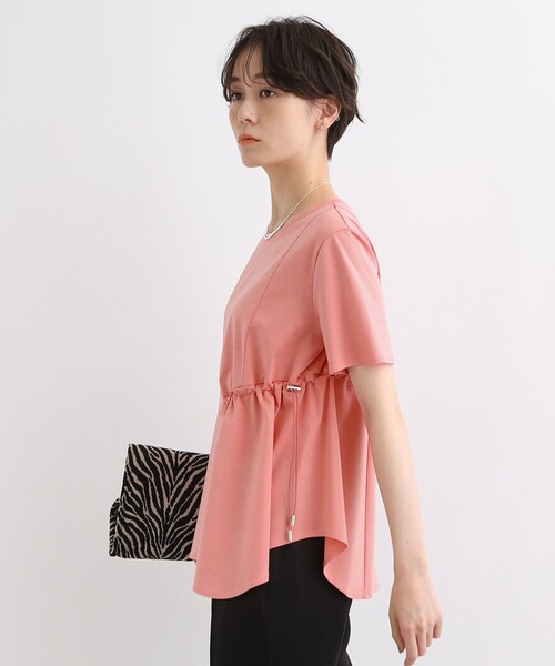 tシャツ 「洗える／トレンド」ドロストデザインTシャツ レディース 洗える／トレンド】ドロストデザインTシャツ（カットソー