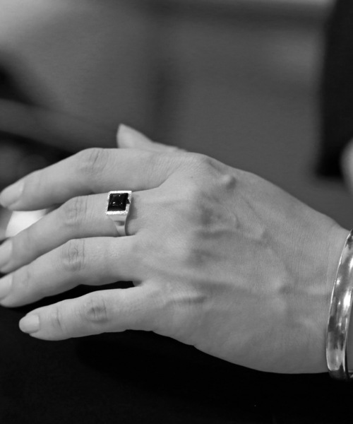 vv 指輪 リング vv.jewelry /スクエアオニキスリング silver925