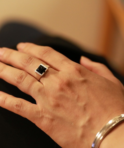vv 指輪 リング vv.jewelry /スクエアオニキスリング silver925