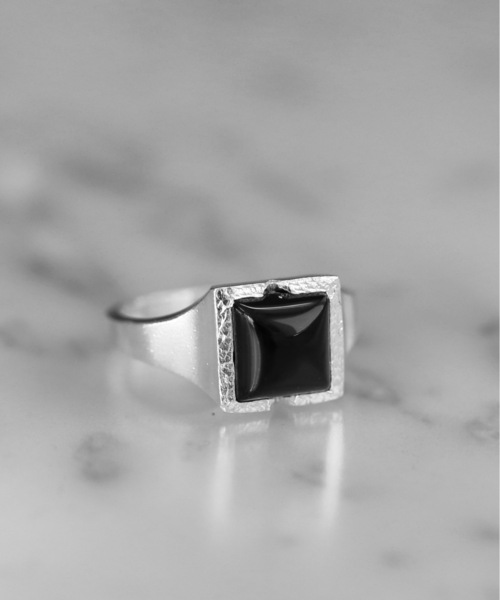 リング　silver925 オニキス Silver925 Ring シルバーリング School Ring ブラックオニキス