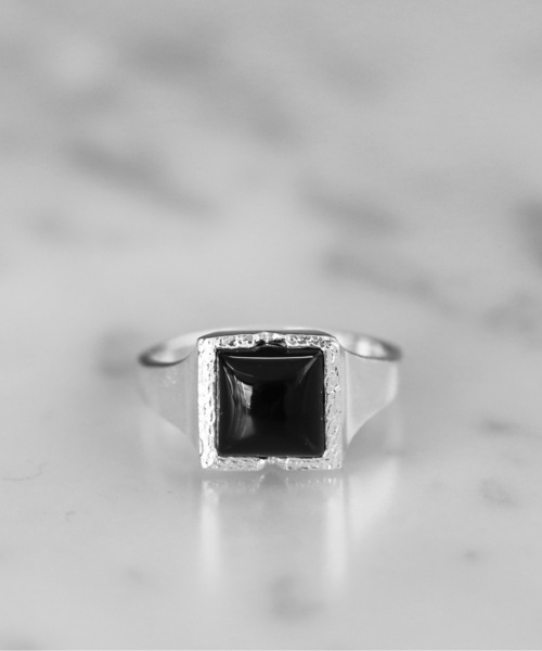 vv 指輪 リング vv.jewelry /スクエアオニキスリング silver925 13.5号