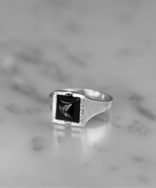 ROW. jewelry リング　9号 vv 指輪 リング vv.jewelry /スクエアオニキスリング silver925