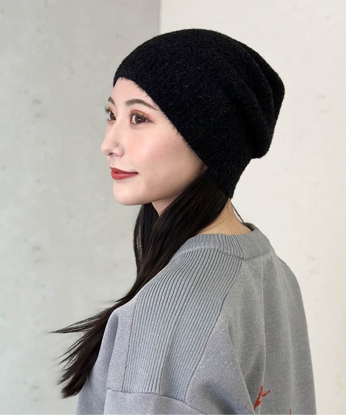 正規品　 ニット帽　ビーニー　黒　ラメ　帽子　CCマーク Per sist ence（パーシエンス） ニット帽 ニットキャップ ラメニット