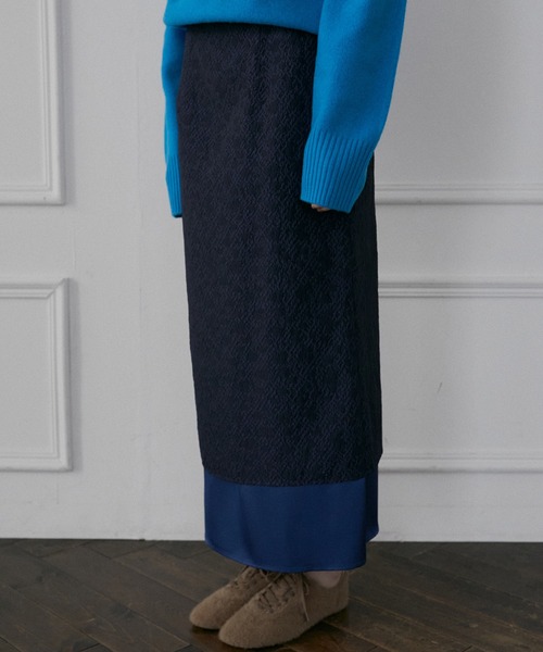 Bluelea ジャガードスカート Jacquard skirt Bluelea ジャガードスカート Jacquard skirt Bluelea ジャガード