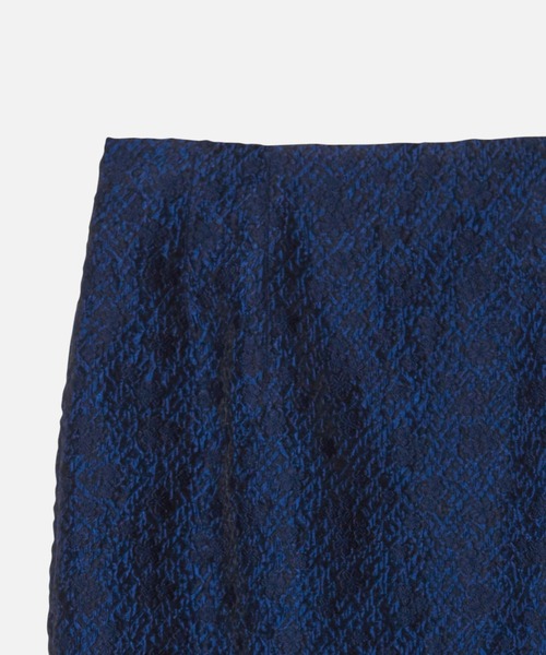 美品✨ LE CIEL BLEU カーブラインブレザー ブラック 36 LE CIEL BLEU（ルシェルブルー） スカート フラワーシアージャカード
