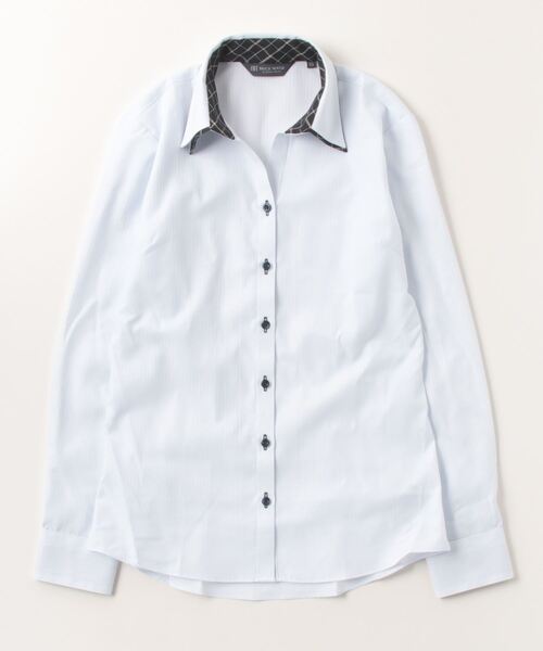 フォーマル ブラウス シャツ 形態安定ノーアイロン スキッパー 長袖ビジネスワイシャツ レディース | BRICK HOUSE by TOKYO SHIRT | 02