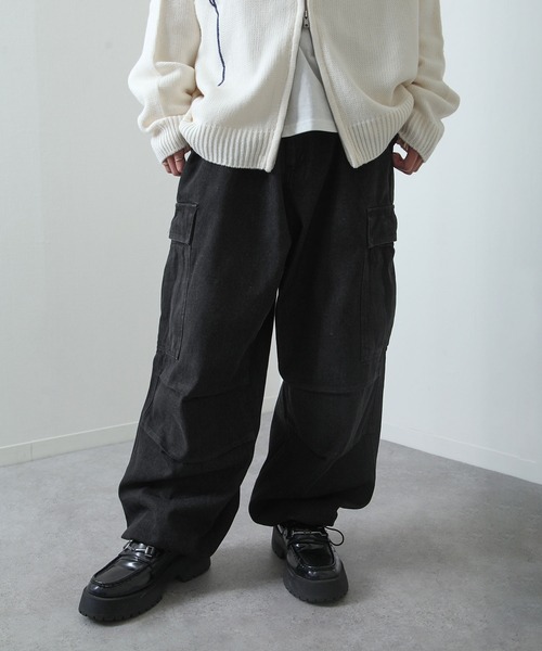 Nilway（ニルウェイ） カーゴパンツ スラブ デニム ワイド グランジ