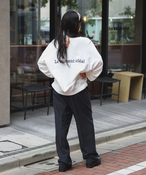 Bonjour Sagan トレーナー スウェット 前後刺繍スウェット
