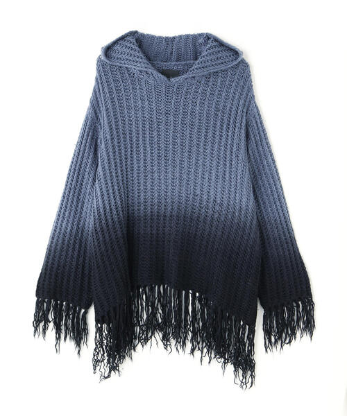 ニット セーター DankeSchon/ダンケシェーン/GRADATION KNIT HOODIE レディース メンズ