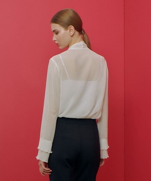 LOULOU WILLOUGHBY ブラウス シャツ 「LOULOU WILLOUGHBY」プリーツ 
