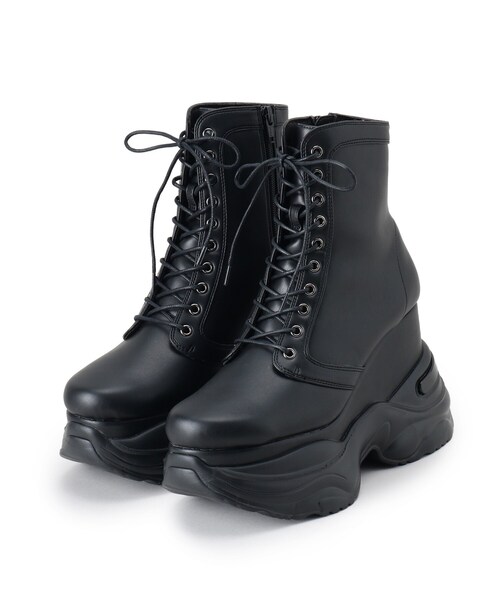 ESPERANZA ブーツ 厚底スニーカーショートブーツ＼レースアップ