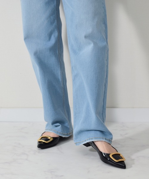 【美品】FABIO RUSCONIローヒールバックルパンプス　38サイズ FABIO RUSCONI パンプス 「FABIO RUSCONI/ファビオ ルスコーニ