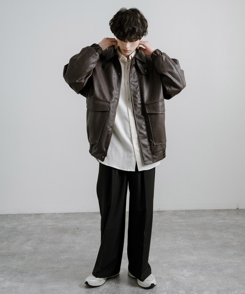 Rocky Monroe ブルゾン アウター オーバーサイズ PUレザー