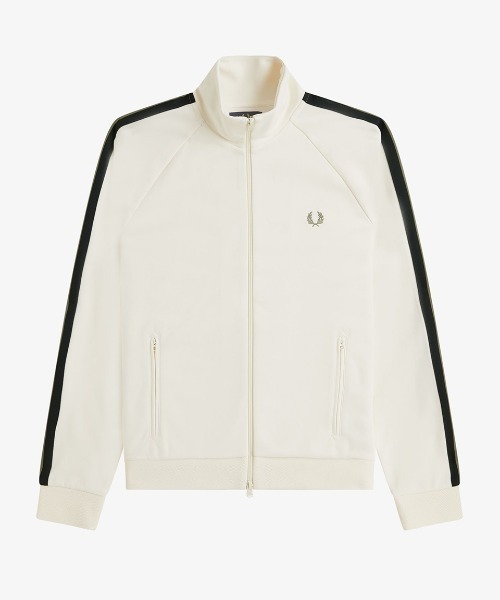 FRED PERRY　トラックジャケット　ベージュ　ロゴ刺繡　ジャージ　シンプル FRED PERRY - 80s美品】フレッドペリー刺繍トラックジャケット