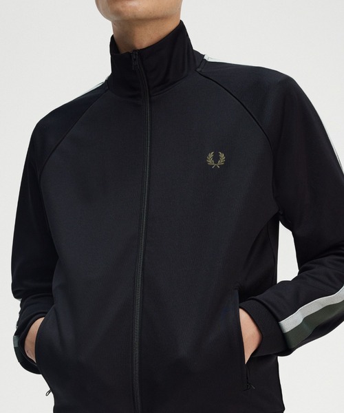 FREDPERRY テープドトラックジャケット　ブラック S ジャージ Taped Track Jacket(S 198：BLACK): | FRED PERRY JAPAN