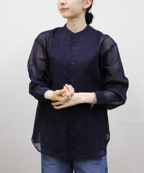 トップス ORCIVAL BAND COLLAR SHIRT SALE！30%OFF】ORCIVAL オーシバル バンドカラーシャツ BAND