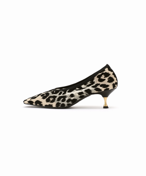 LE TALON パンプス GRISE5.5cmシアースクエアストレッチパンプス