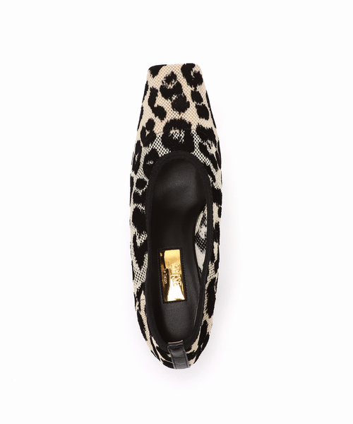 LE TALON パンプス GRISE5.5cmシアースクエアストレッチパンプス