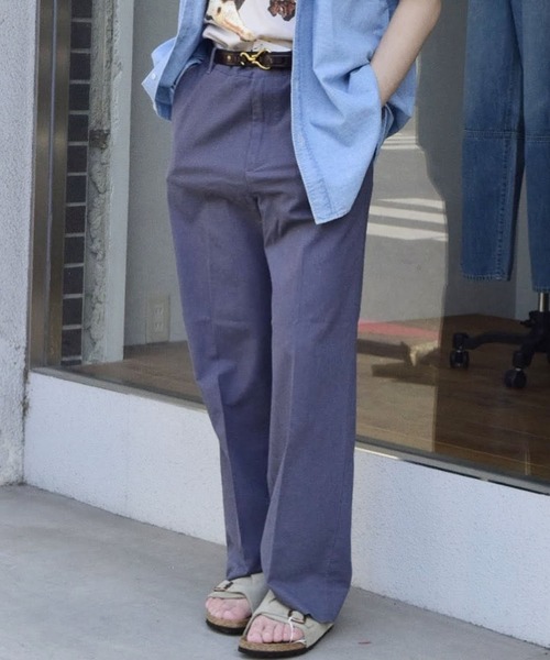 Johnbull（ジョンブル） スラックス リネンミックスシャンブレー