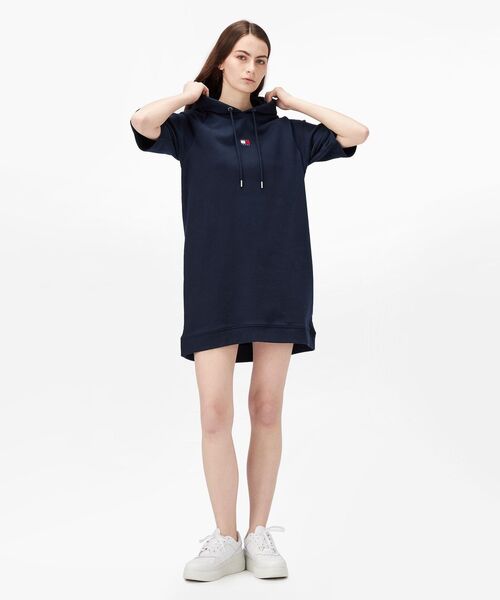 TOMMY JEANS ワンピース クレストパーカーワンピース : ZOZOTOWN