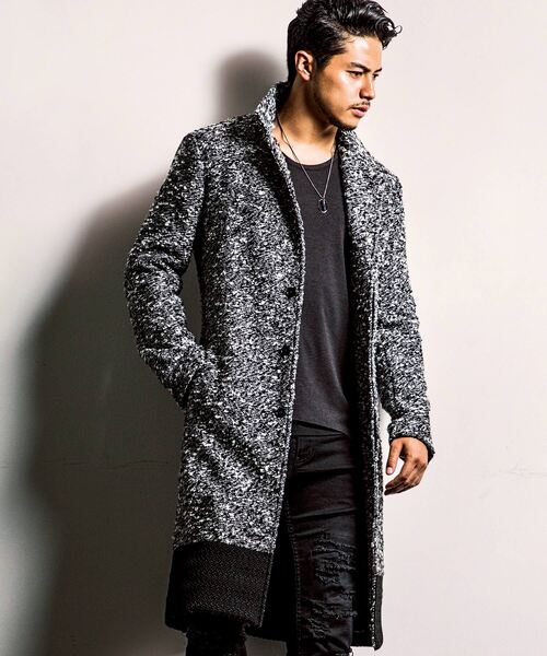 SHELLAC（シェラック） チェスターコート LARGE グレー メンズ