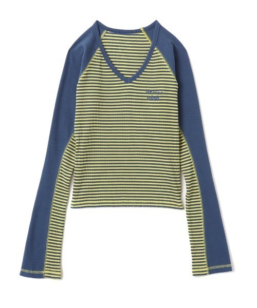 tシャツ atmos pink V-Neck Raglan Long Sleeve T-shirt / アトモス ピンク ブイネック ラグラン ロング