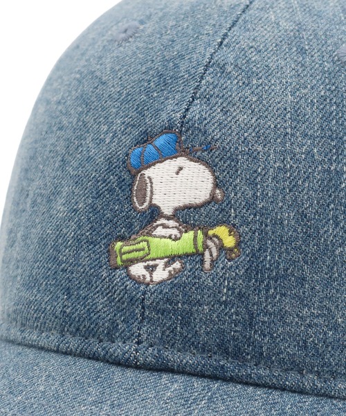 ☆美品NEW ERAニューエラコラボ×ピーナッツスヌーピーゴルフキャップ　帽子 ニューエラ NEW ERA キャップ 帽子 ゴルフ レディース