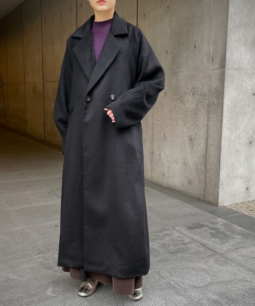 「&g'aime」 チェスターコート FREE ダークパープル レディース_画像3