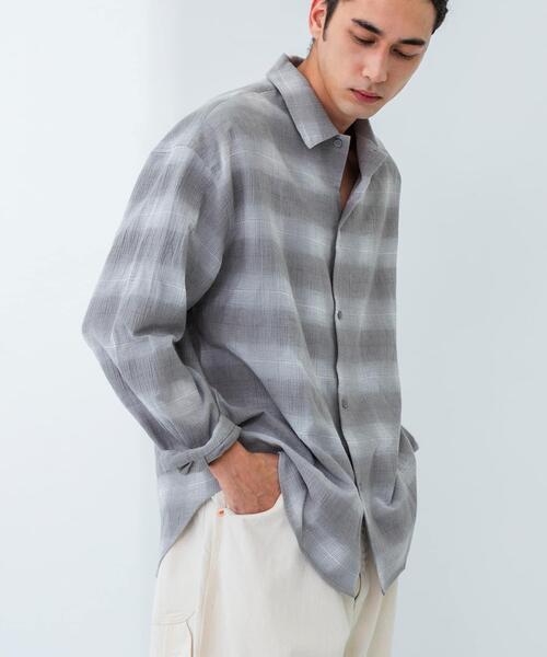 URBAN RESEARCH（アーバンリサーチ） シャツ オンブレーチェックシャツ