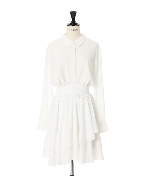 Her lip to tシャツ Tシャツ Murcia Chiffon Shirt Dress レディース 