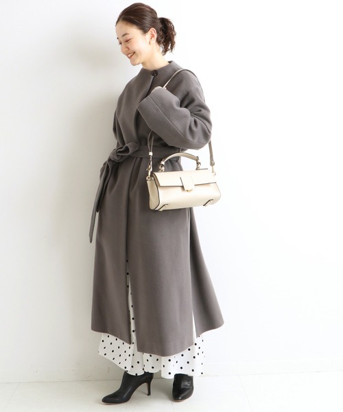 IENA（イエナ） ノーカラーコート 36 グレー レディース : ZOZOTOWN