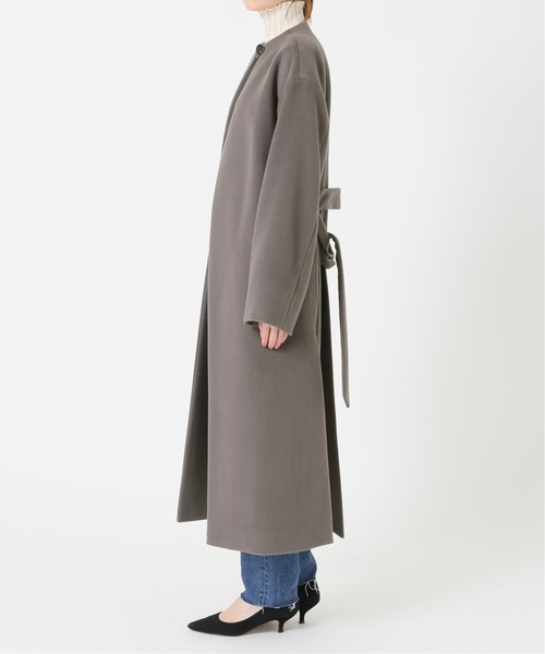 IENA（イエナ） ノーカラーコート 36 グレー レディース : ZOZOTOWN