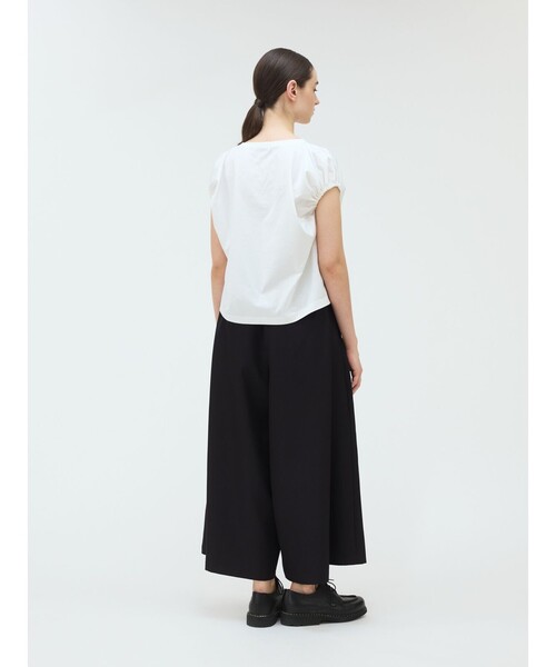 新品未使用　ミズイロインド　ギャザー　パフスリーブ　tシャツ mizuiroind tシャツ mizuiro ind ギャザーパフスリーブプル
