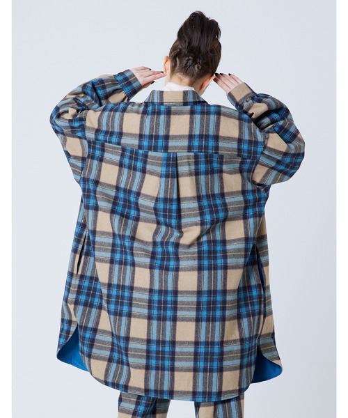 「Little sunny bite」 ステンカラーコート MEDIUM ブルー レディース_画像6