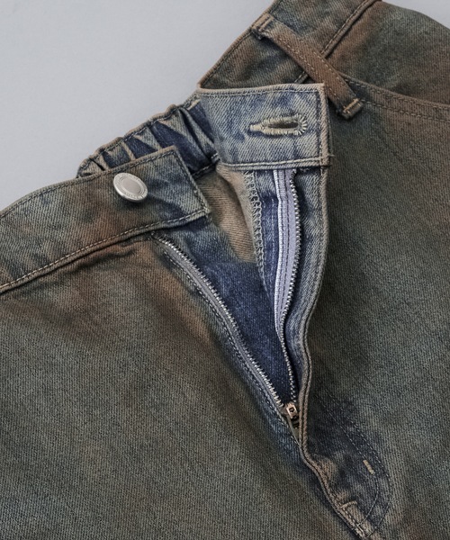 PUBLIC TOKYO ジーンズ DENIM 立体裁断ワイドバギーパンツ
