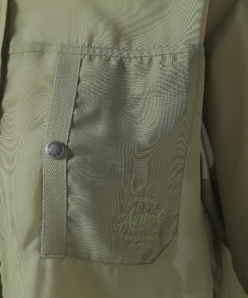 ブラウス シャツ 「直営店限定」EMBROIDERY SHEER SHIRT/刺繍シアーシャツ レディース AVIREX ブラウス シャツ 「直営店限定」EMBROIDERY SHEER SHIRT
