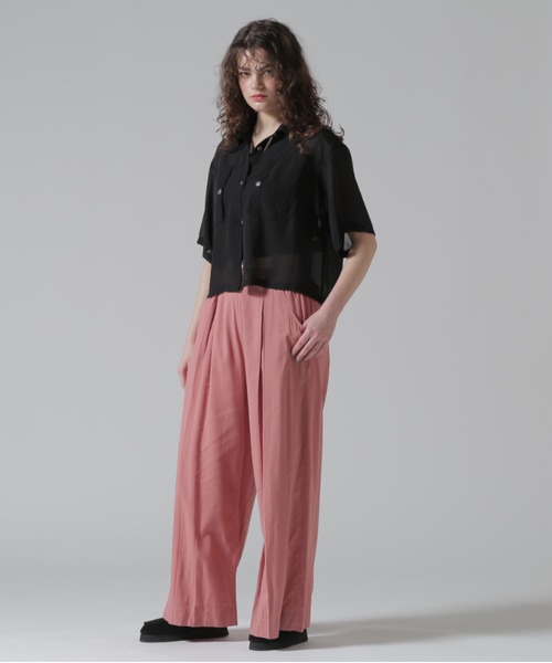ブラウス シャツ sheer blouson レディース AVIREX ブラウス シャツ 「直営店限定」EMBROIDERY SHEER SHIRT