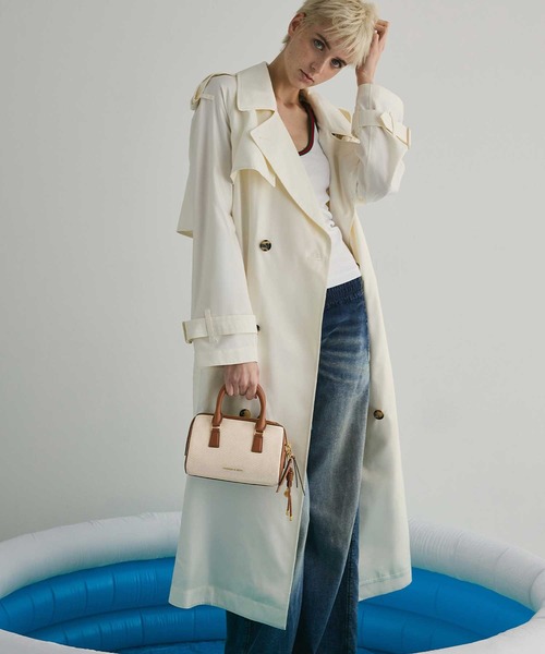 CHARLES&KEITH★Marceline Bowling Bag ボーリングバック/送料込 CHARLES ＆ KEITH トートバッグ Axel アクセル ボウリングバッグ