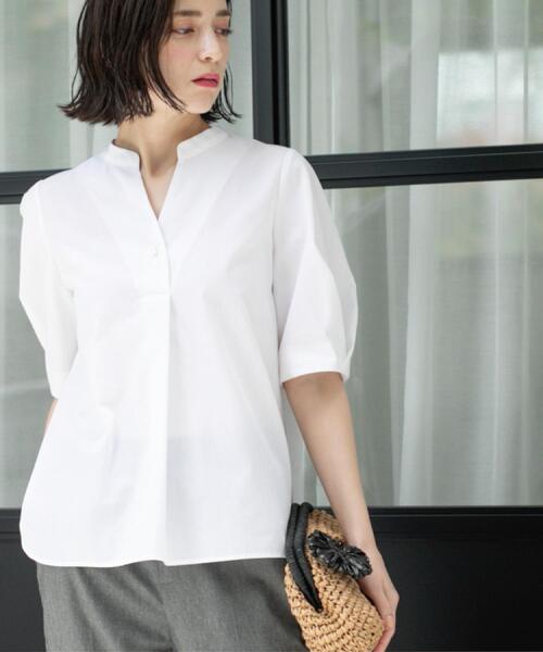 ブラウス シャツ スキッパータックスリーブブラウス「洗濯機洗い可」 レディース | OPAQUE.CLIP | 01