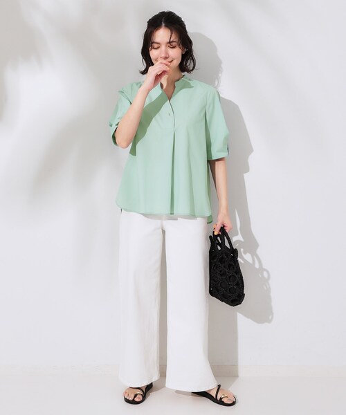 ブラウス シャツ スキッパータックスリーブブラウス「洗濯機洗い可」 レディース | OPAQUE.CLIP | 08