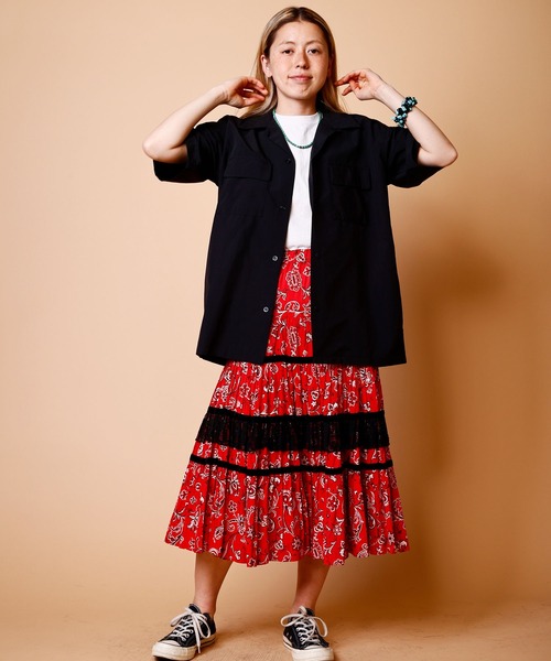 [BURLAP OUTFITTER] рубашка с коротким рукавом MEDIUM оттенок голубого прочее мужской 