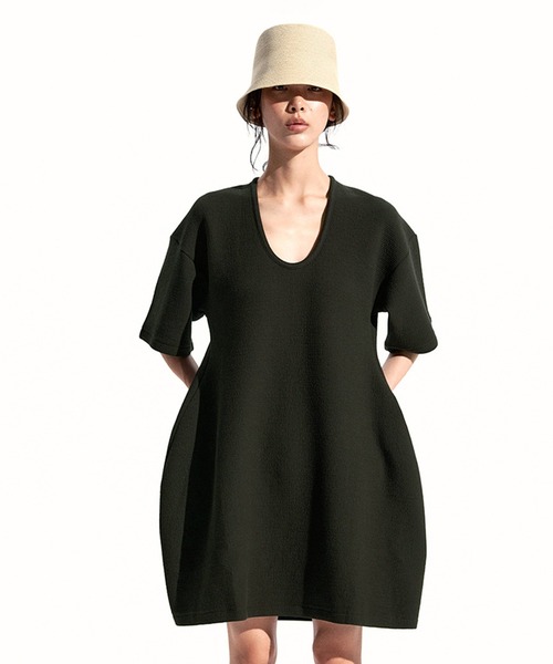 ワンピース DECADE CLASSIC ギャザーネック ロングワンピース セール