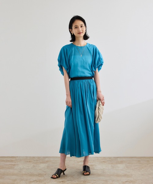 ROPE'（ロペ） ブラウス シャツ 「洗える」コットンシルクブラウス