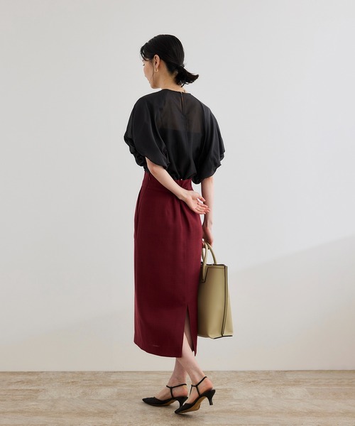 ブラウス シャツ 「洗える」コットンシルクブラウス/セットアップ対応 レディース ROPE' ブラウス シャツ 「洗える」コットンシルクブラウス