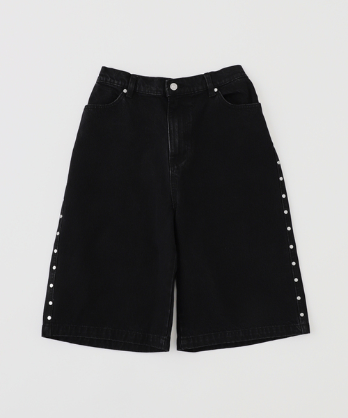 パンツ AFB jorts AFB（エーエフビー） ジーンズ STUDDED WIDE SHORTS メンズ : ZOZOTOWN