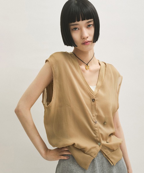 PROTAGONISTA (プロタゴニスタ) ★★ ② PNT-OP-06TD プルオーバーシャツ レディース ブラウン FREE PROTAGONISTA（プロタゴニスタ） tシャツ 「」SET TOPS レディース