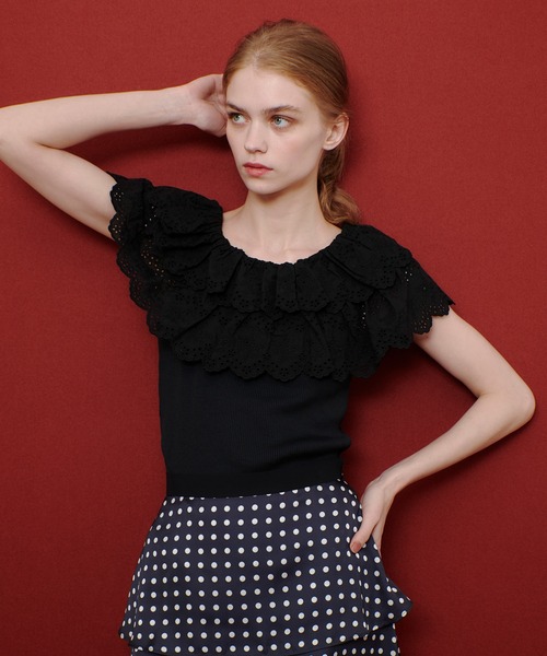LOULOU WILLOUGHBY tシャツ 「LOULOU WILLOUGHBY」レース