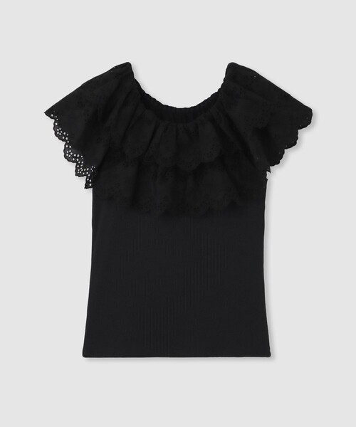 極美品✨️LOULOU WILLOUGHBY スリーブレース 半袖トップス 2 極美品✨️LOULOU WILLOUGHBY スリーブレース 半袖トップス 2
