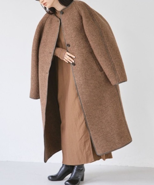 TODAYFUL 「TODAYFUL」 ノーカラーコート 36 ブラック レディース